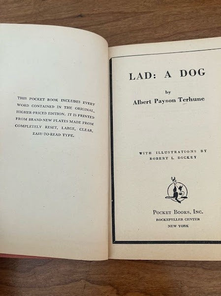 Vtg Paperback - Lad: A Dog Albert Payson Terhune