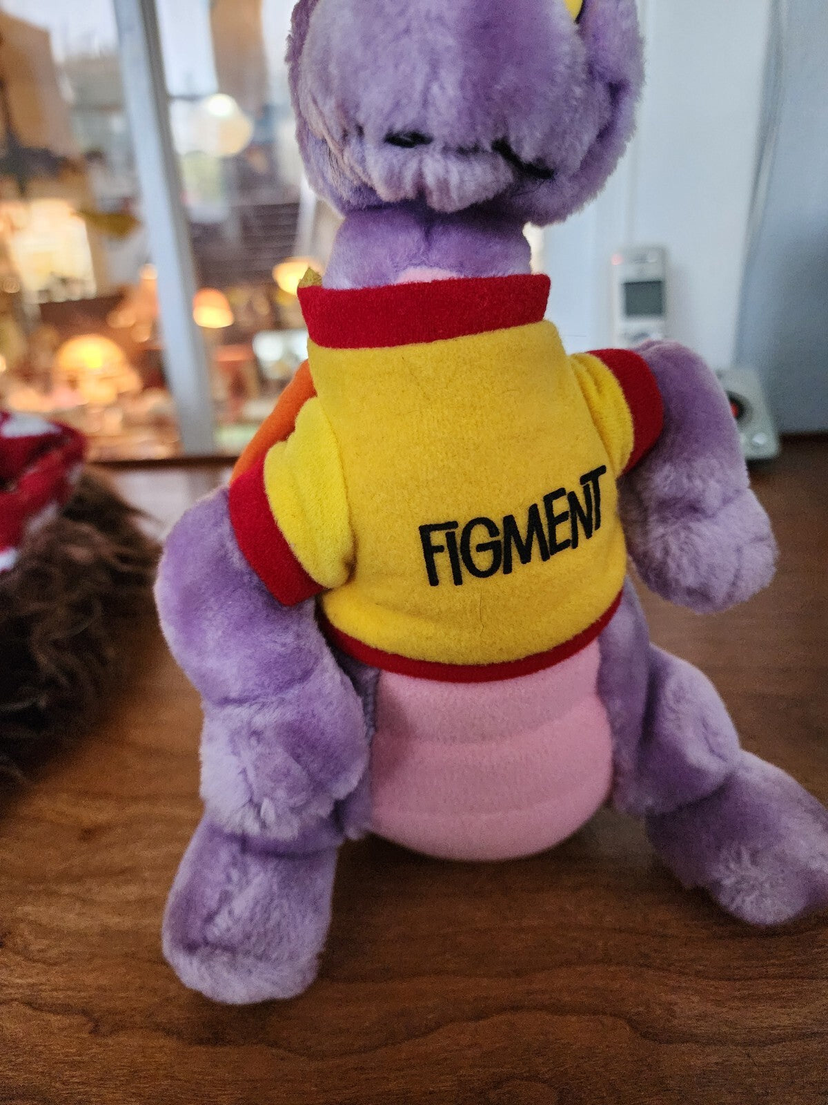 Vtg 80's Figment 11" Plush Purple Dragon Walt Disney World