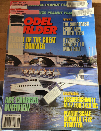 LOT of 3 Vintage Model Builder Airplane Aviation RC 1994 Magazines