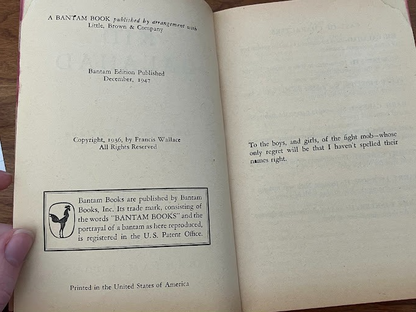 Vtg Paperback - Kid Galahad Paperback By Francis Wallace