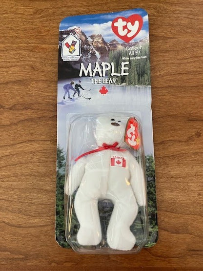 TY McDonalds Beanie Baby - Erin Maple Britannia Glory the Bear - FULL SET OF 4