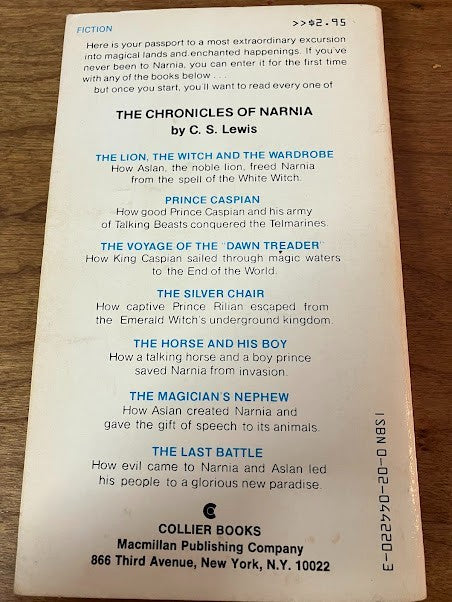 Lion The Witch and the Wardrobe By C S Lewis