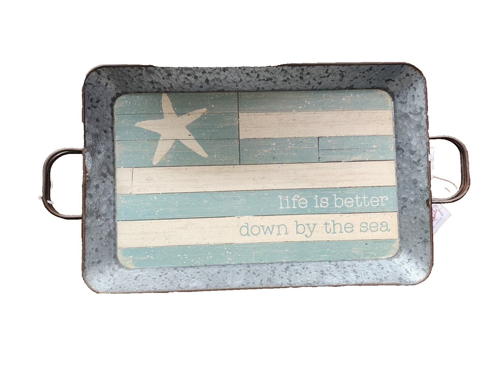 Set of 2 Down By The Sea Beach Themed Tray NWT