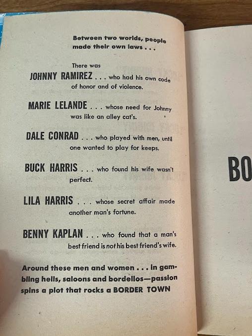 Vtg Paperback - Border Town by Carroll Graham