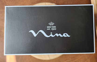 Nina Rossie-W Size 8 W New Navy Luster Satin