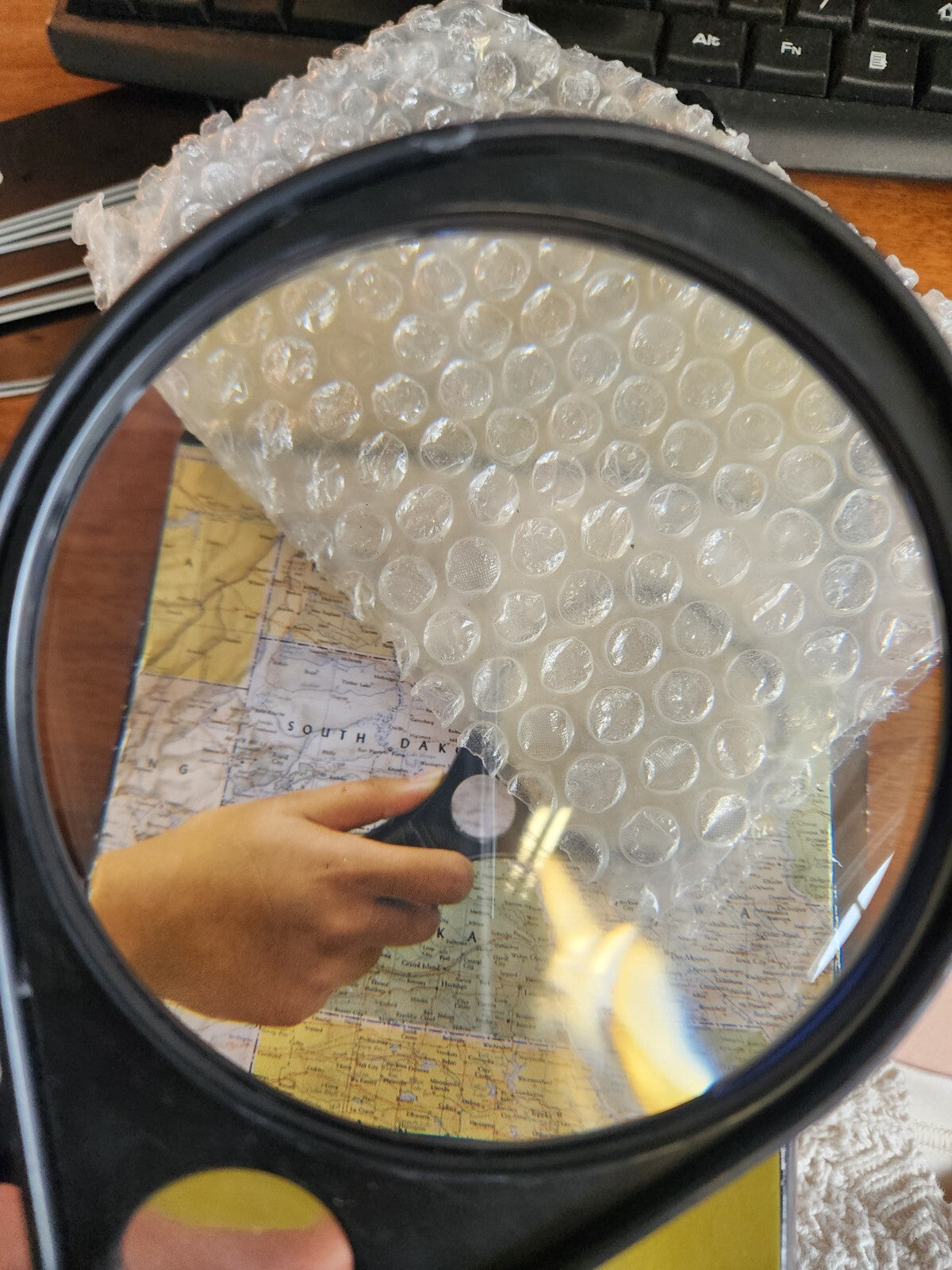 Jumbo 9" Plastic Magnifying Glass, Black