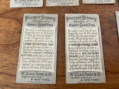 Dukes Cigarettes: Postage Stamps - LOT OF 9