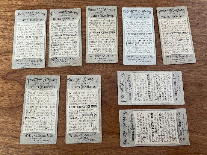 Dukes Cigarettes: Postage Stamps - LOT OF 9