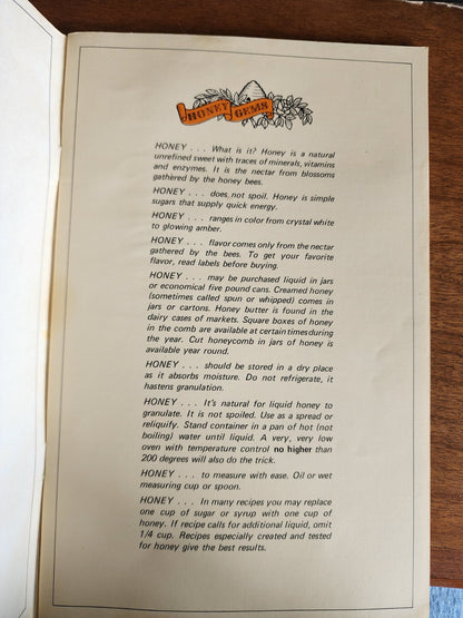 Vtg Booklet, Gems Of Gold With Honey