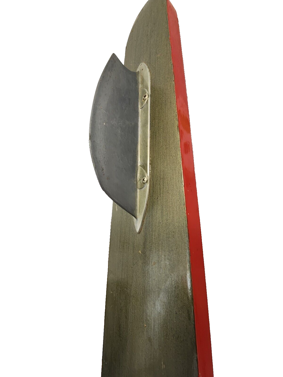 Red vintage pair of adjustable water skis