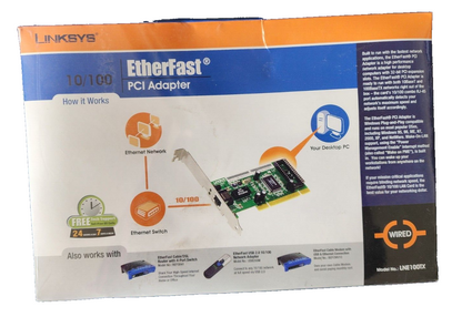 SEALED Linksys Etherfast PCI Adapter Desktop Computers Model LNE100TX
