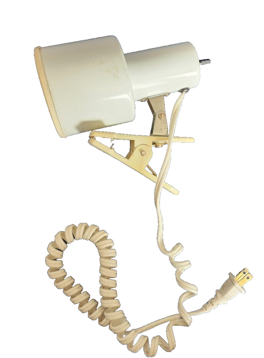 Vintage Beige Portable Clip Lamp CURLY CORD