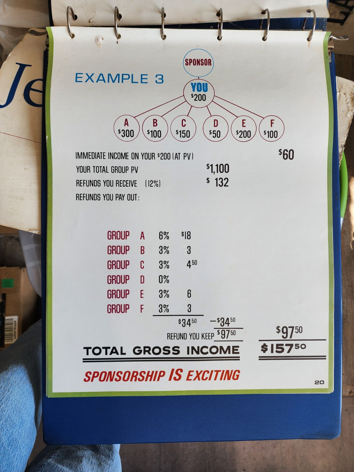 OOAK Vintage Amway Poster Examples In a Binder Folder