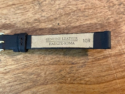 Hadley Roma Wristwatch Band: 10R Black/Brown LS712 - Genuine Leather