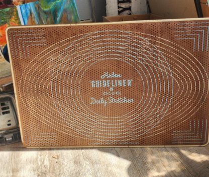 Vintage Halan "Guide-Liner" Deluxe Doily Stretcher peg board