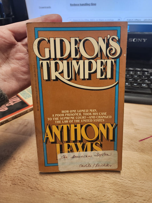 Gideon's Trumpet, Anthony Lewis, 1966, Vintage paperback
