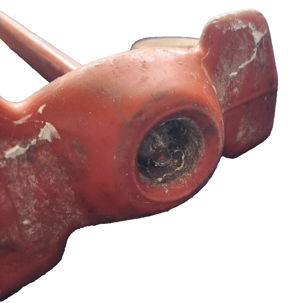 Red Nautical 10 lb Cast Iron Marine Boat Anchor with 2 Flukes Two Piece Man Cave