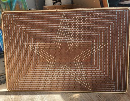 Vintage Halan "Guide-Liner" Deluxe Doily Stretcher peg board