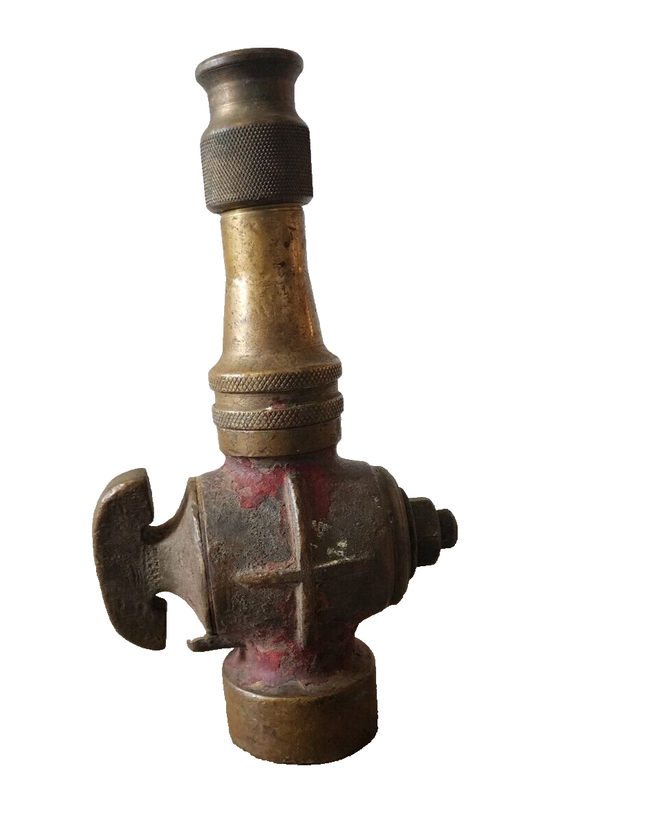 Antique Brass Fire Fighting Hose Nozzle