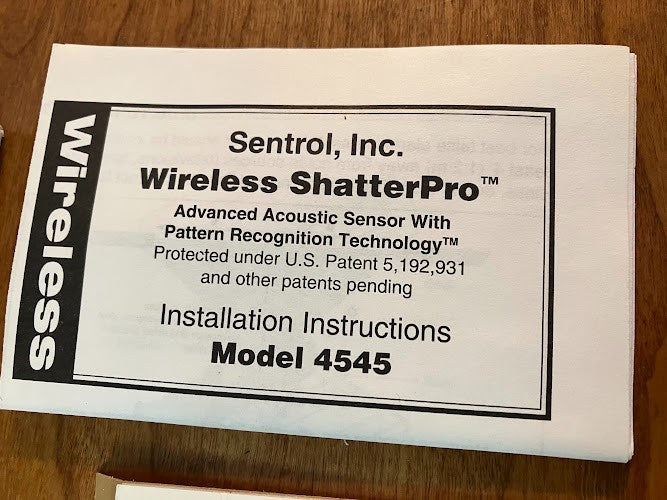 SENTROL: Wireless ShatterPro Glassbreak Sensor with Transmitter