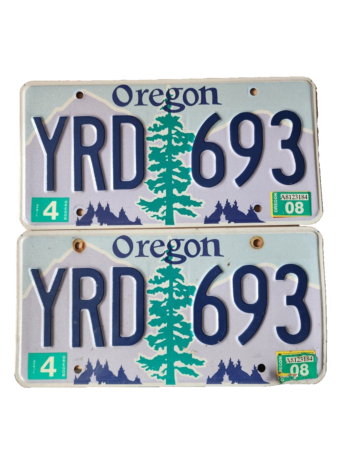 Set of 2 random letters Oregon License Plate