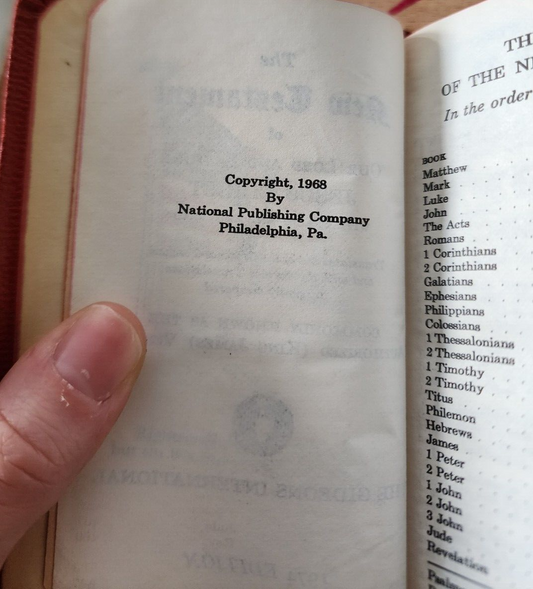 Vtg New Testament Psalms Proverbs (Pocket Size Bible) The Gideons International