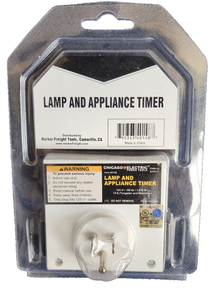 New Sealed Chicago Electric Lamp and Appliance Timer 2 outlets, Item 40148