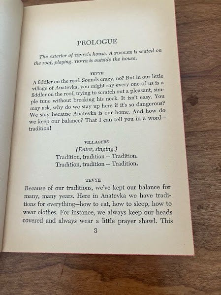 Vtg Pocket Book - Fiddler on the Roof by Joseph Stein