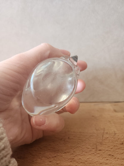 VTG Glass Rabbit Bunny Paperweight Figurine Clear