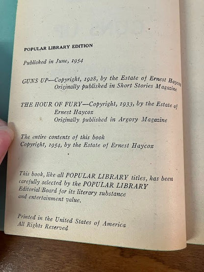 Popular Library: Books by Ernest Haycox - lot of 3