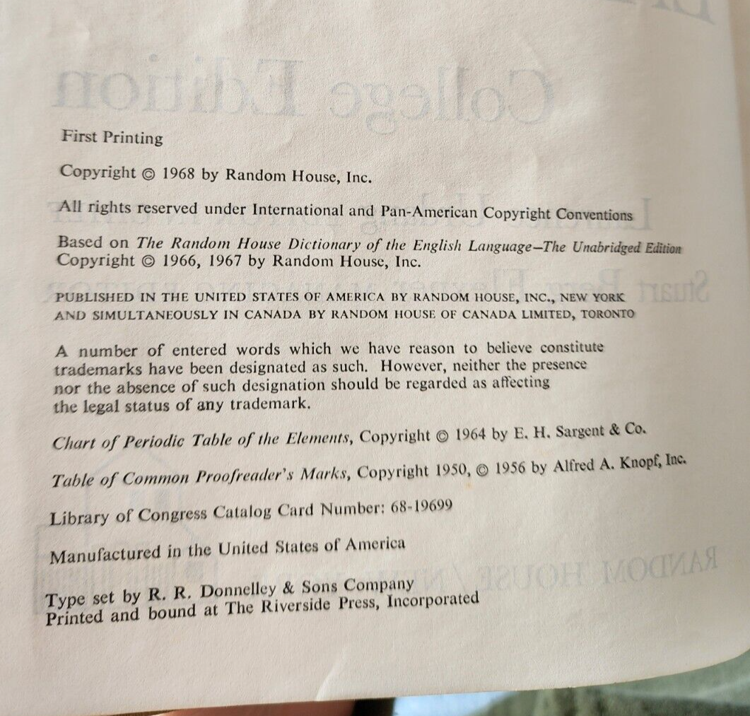 The Random House Dictionary of the English Language College Edition