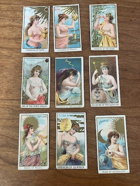 GODDESSES OF THE GREEKS & ROMANS: Wm S. Kimball & Co's - lot of 9