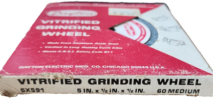 Dayton 5X591 Vitrified Grinding Wheel 6" X 3/4" X 1" 36 Coarse 5x595 Adjustable 