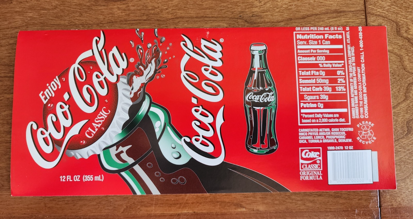12 Fl Oz Coco Cola Sticker Prop