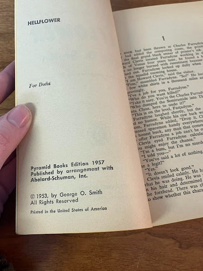 Vtg Paperback - Hell Flower by George O. Smith