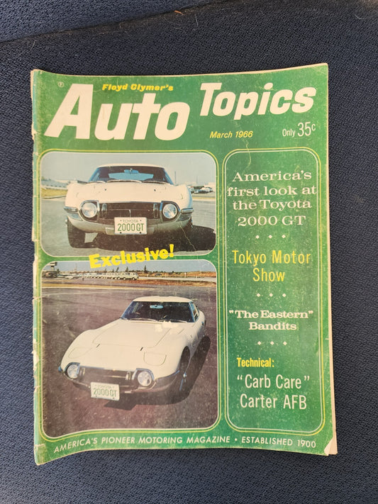 Auto Topics March 1966 USED