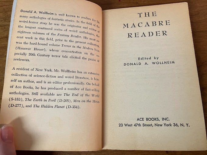 THE MACABRE READER - DONALD A. WOLLHEIM