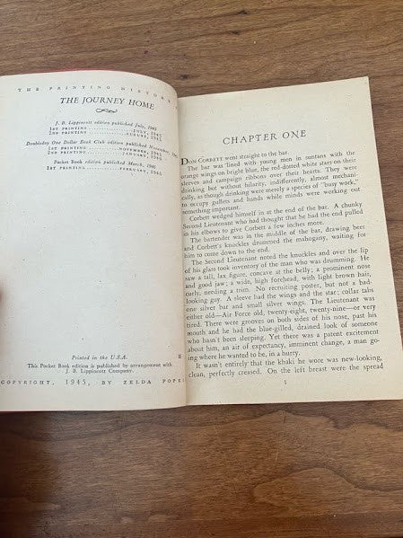 Vtg Pocket Book - THE JOURNEY HOME by Zelda Popkin