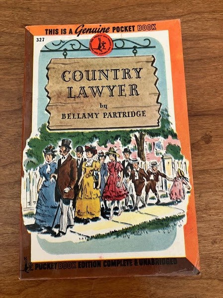 Vtg Pocket Book - COUNTRY LAWYER by BELLAMY PARTRIDGE