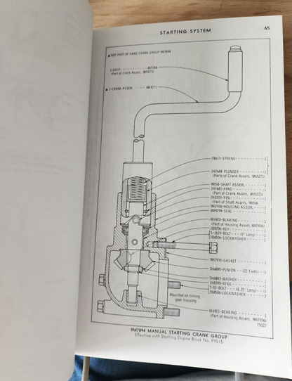 CATERPILLAR D8 TRACTOR POWER SHIFT PARTS BOOK 1970 - 46A10725-UP
