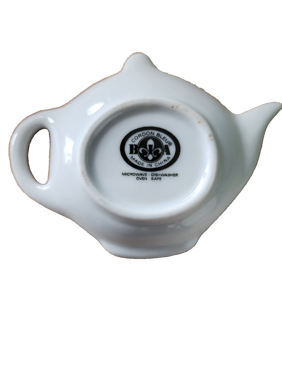 Cordon Bleu White Porcelain Tea Bag Holders and cups