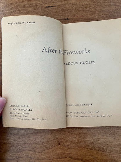 Avon - After The Fireworks And Other Stories by Aldous Huxley Vintage