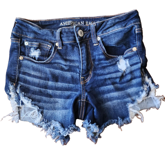 American Eagle Ripped Jean Shorts Womens Size 6