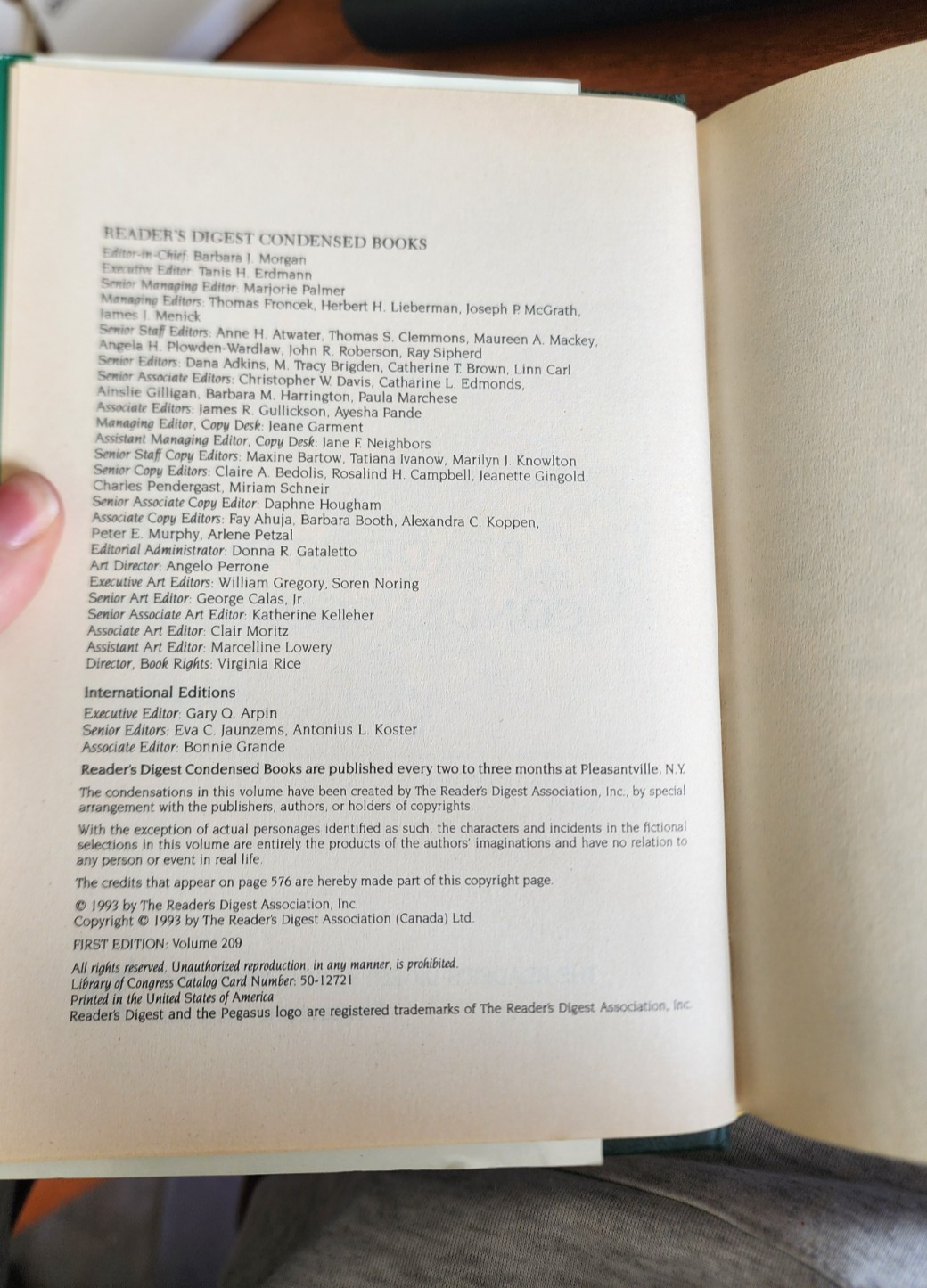 Reader's Digest Condensed Books 1993 Volume 5