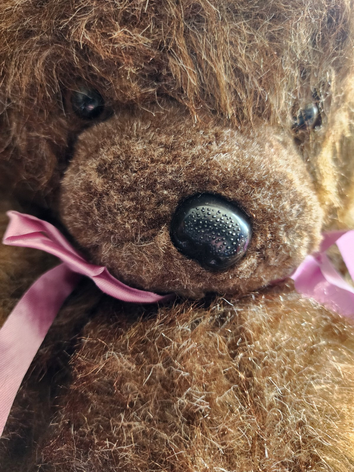 Vtg 1980's Brown Teddy Bear Stuffed Plush Animal Toy