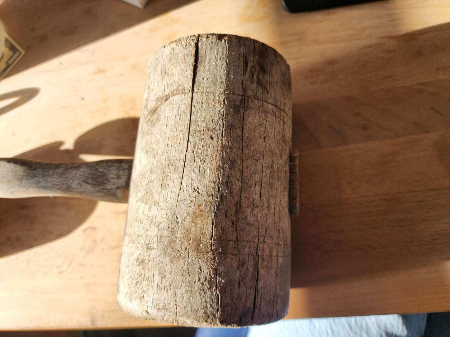 Mallet, Vtg Woodworkers / Wood Carvers Wooden Mallet