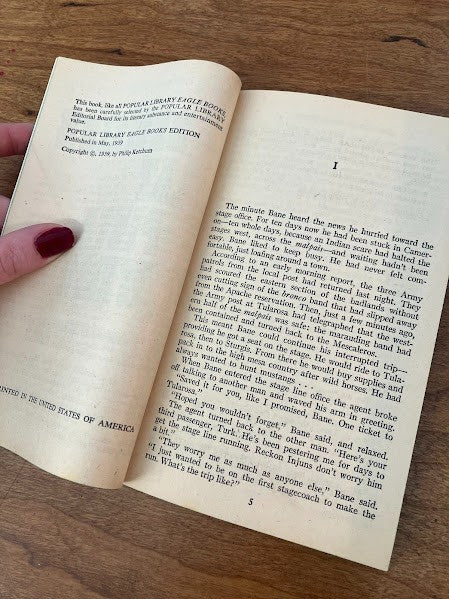 Popular Library - DECISION AT PIUTE WELLS by Philip Ketchum