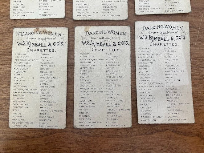 W.S. Kimball Tobacco Trade Cards: Dancing Women
