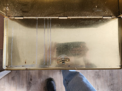 Rare Vtg Jewel T Autumn Leaf BREAD BOX metal 1940's