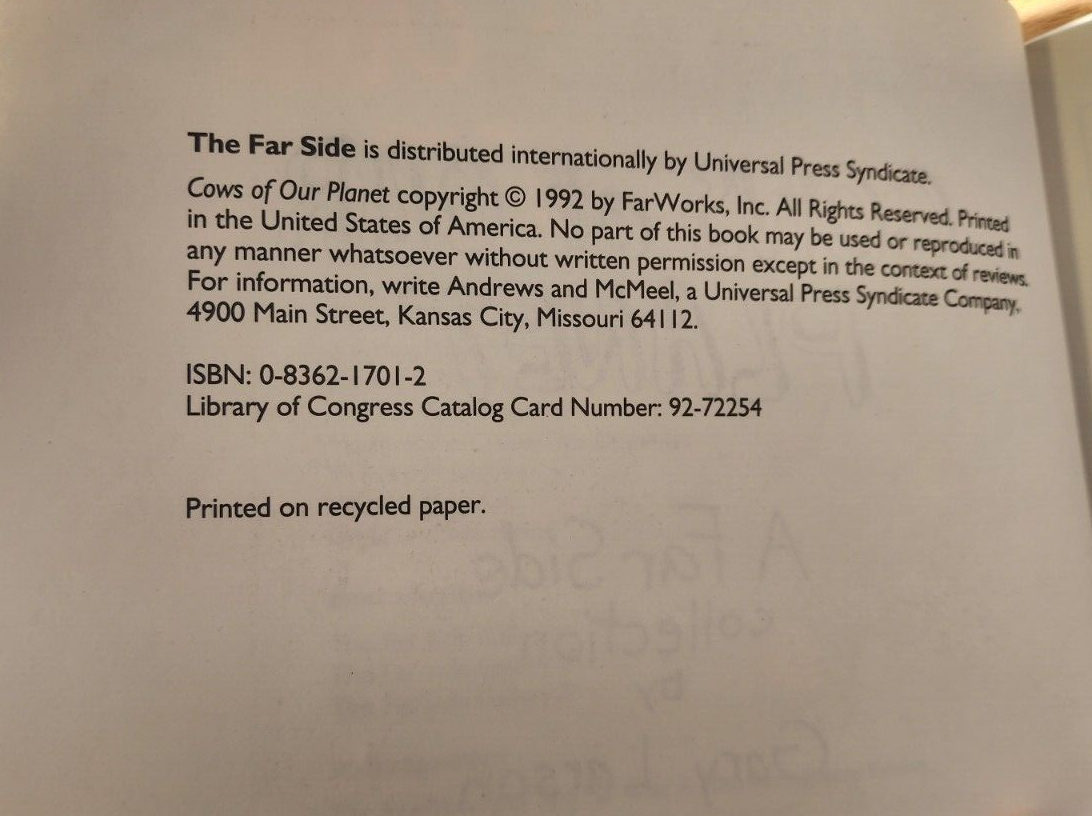 Cows of Our Planet by Gary Larson